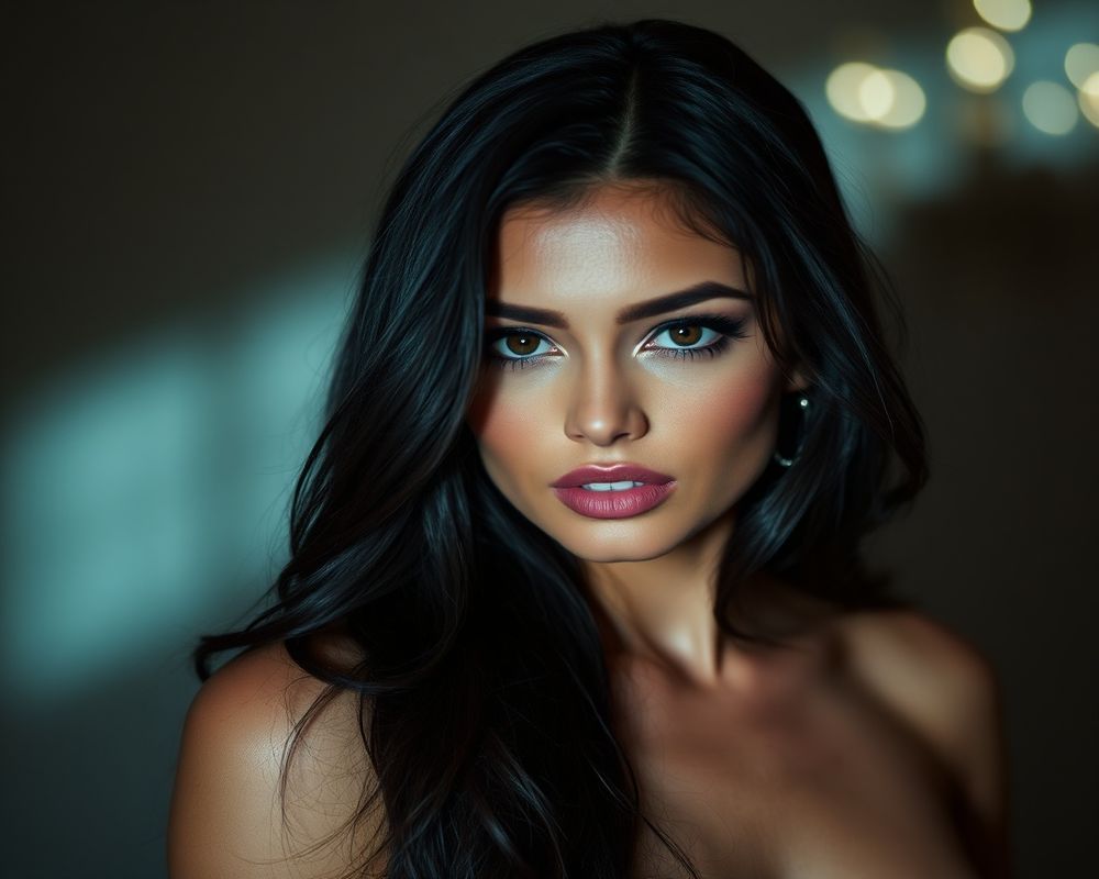 Carolina Ferreira high fashion editorial with dramatic lighting