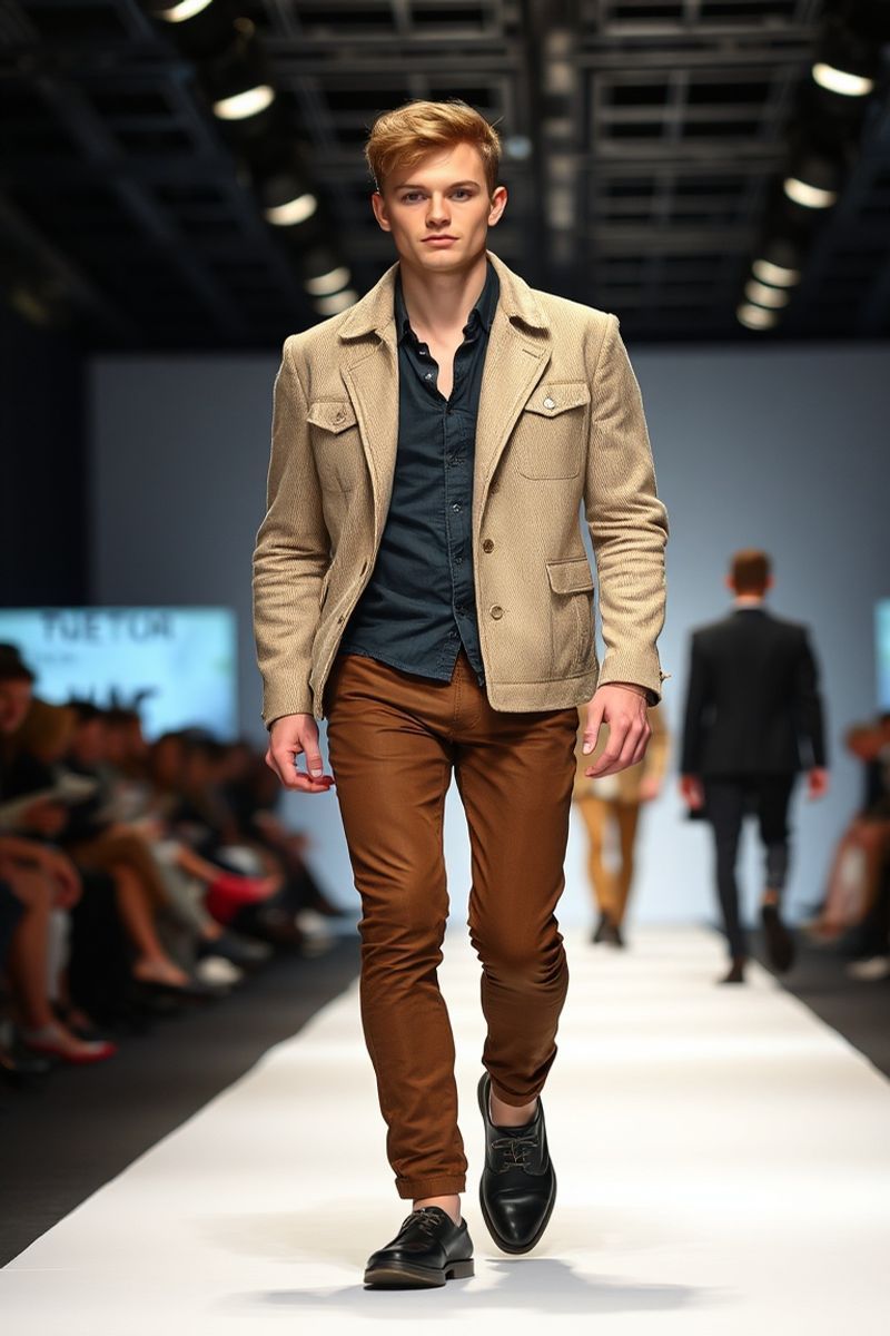 Carter Hayes fashion runway walk in designer clothing