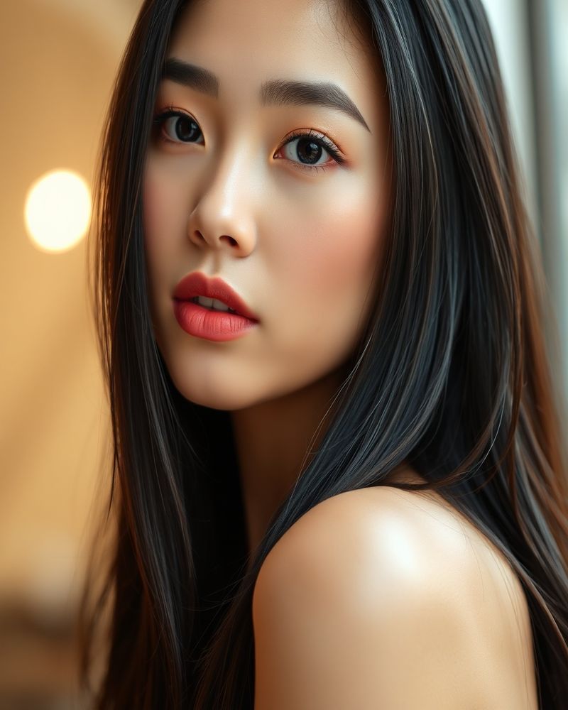 Celestine Garcia beauty close-up portrait