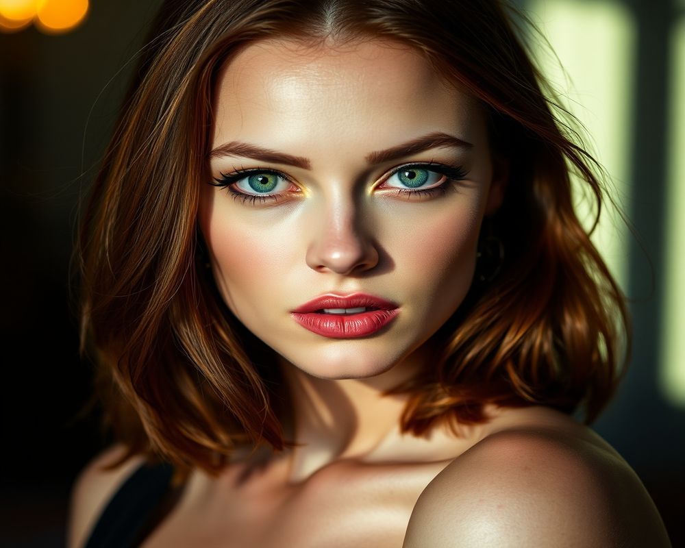 Charlotte Hayes high fashion editorial with dramatic lighting