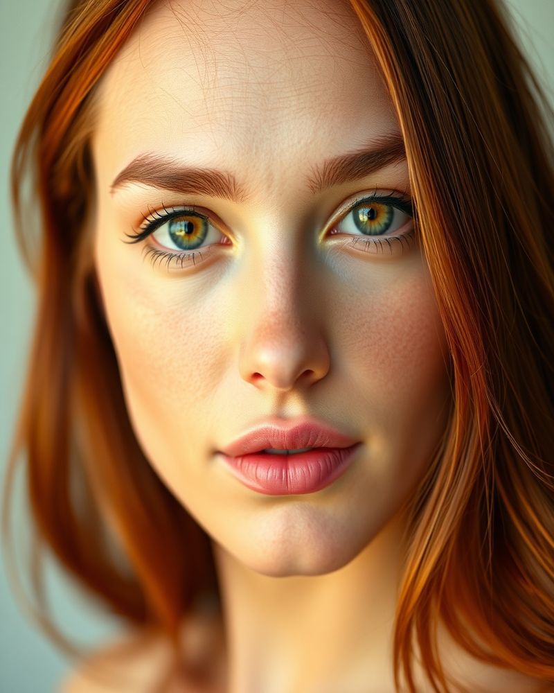 Charlotte Morrison beauty close-up portrait with soft lighting