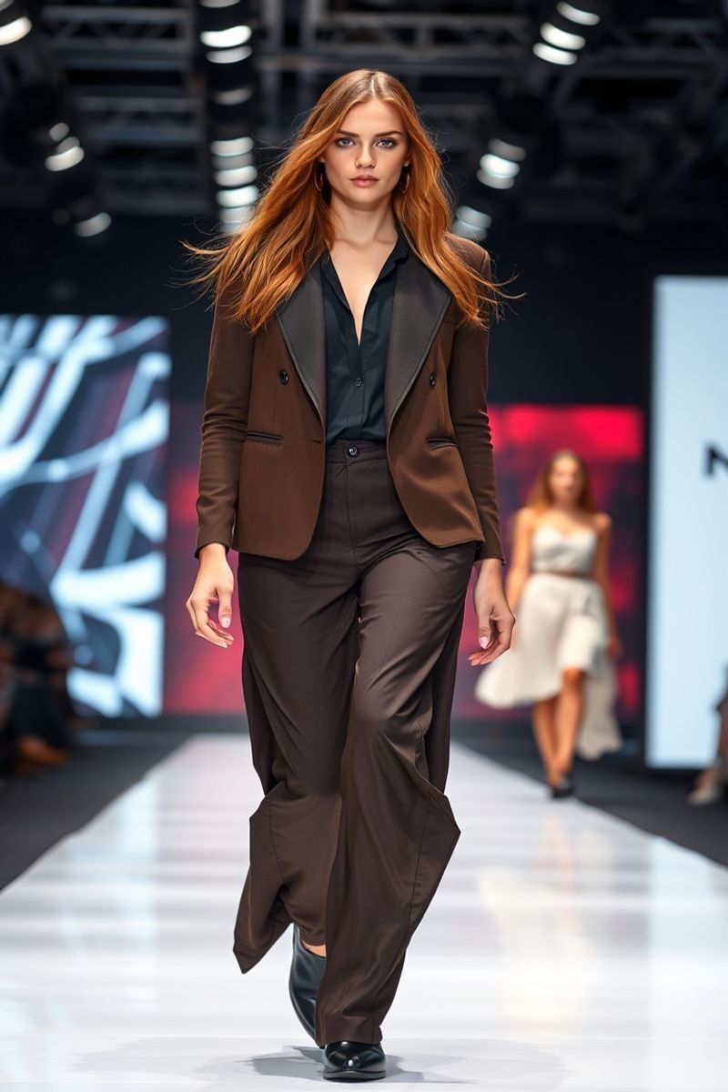 Charlotte Morrison fashion runway walk in designer clothing