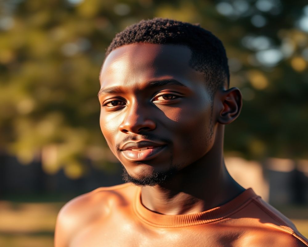 Chidi Okonkwo natural outdoor lifestyle portrait