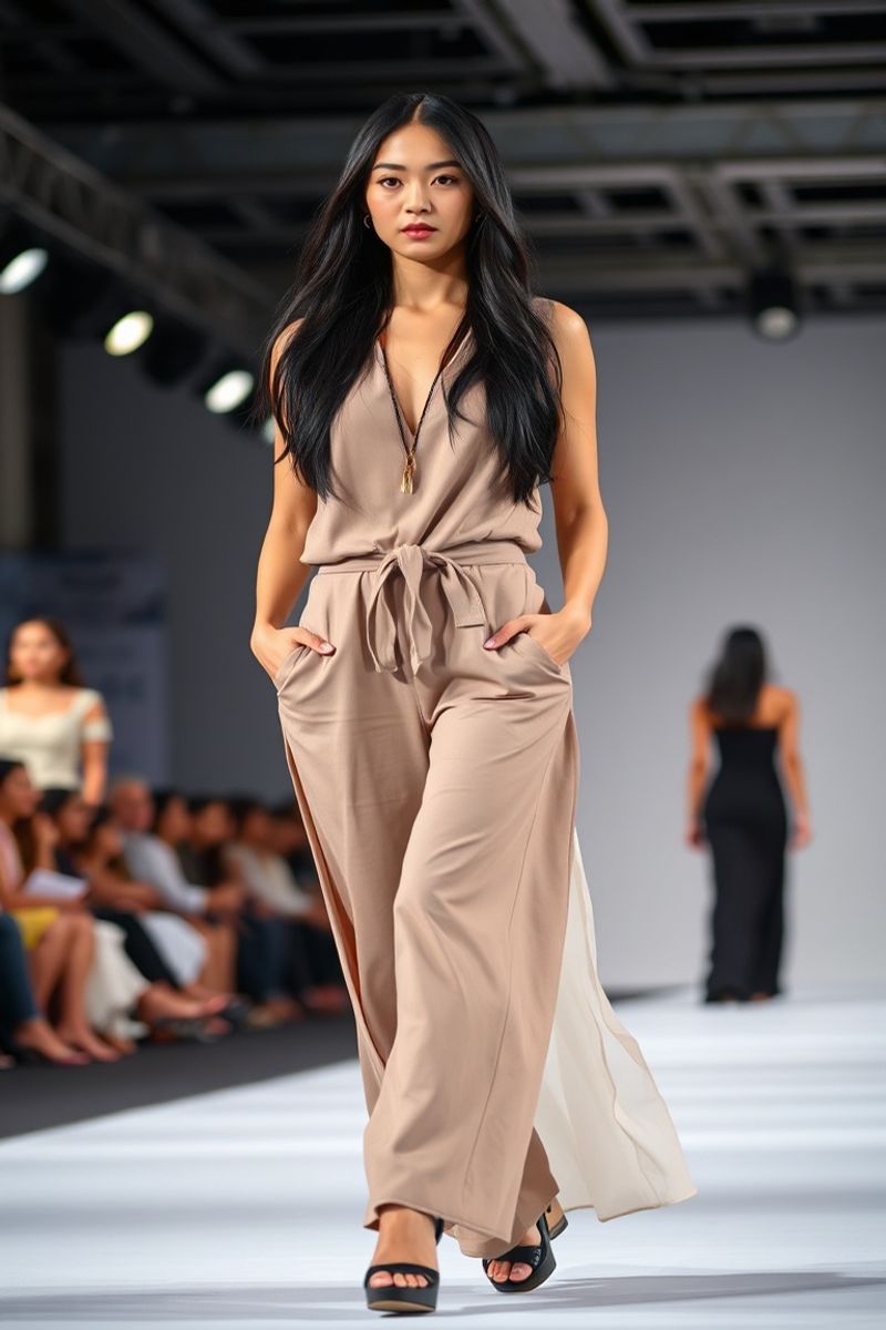 Clarisse Mendoza fashion runway walk in designer clothing