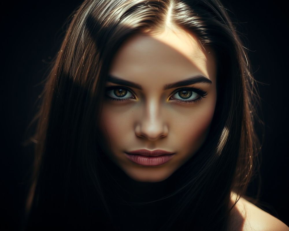 Daniela Arango artistic creative portrait with dramatic shadows