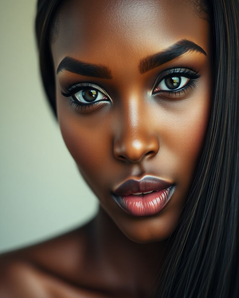 Desta Solomon beauty close-up portrait with soft lighting