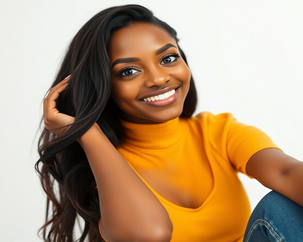 Desta Solomon commercial brand campaign with natural smile