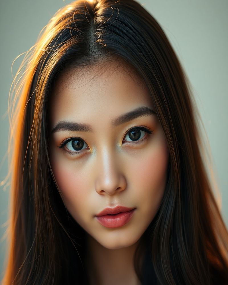 Devi Kusuma beauty close-up portrait showcasing flawless skin