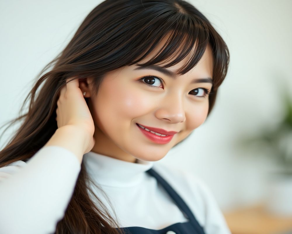 Devi Kusuma commercial brand campaign with natural smile