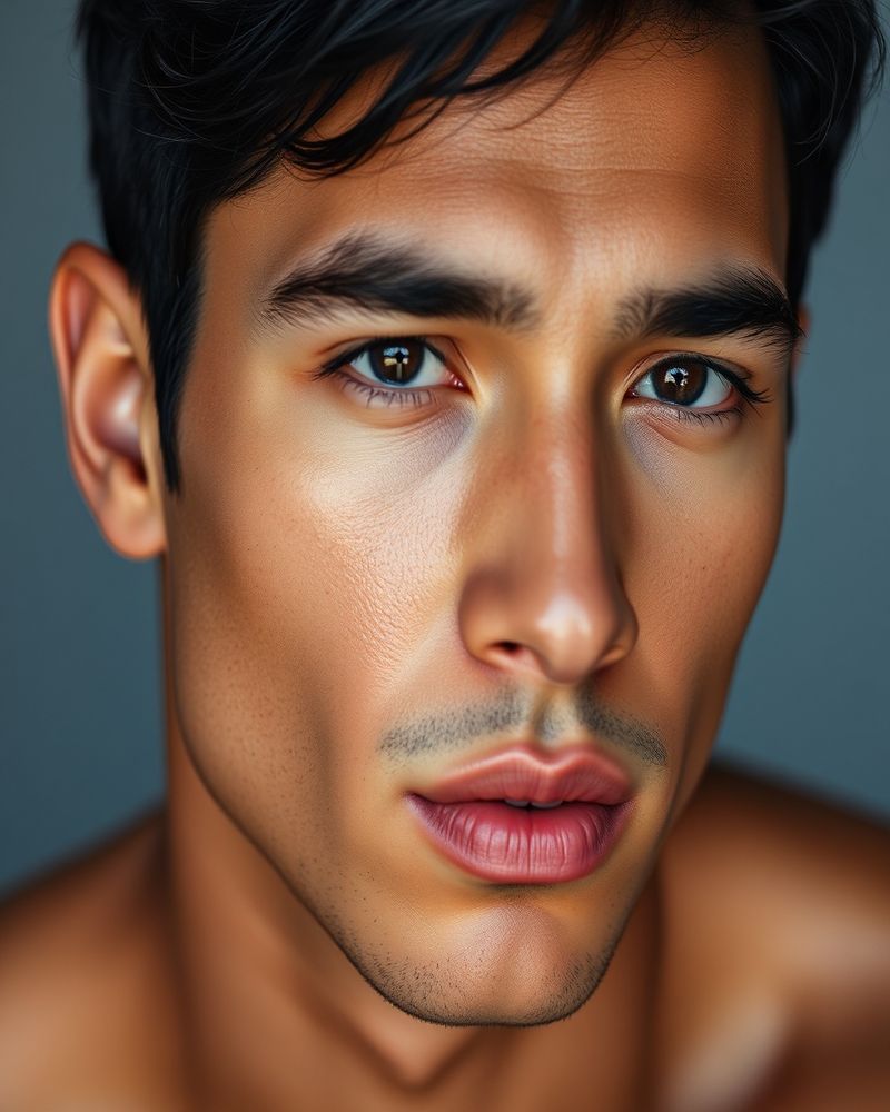 Diego Hernández beauty close-up portrait with soft lighting