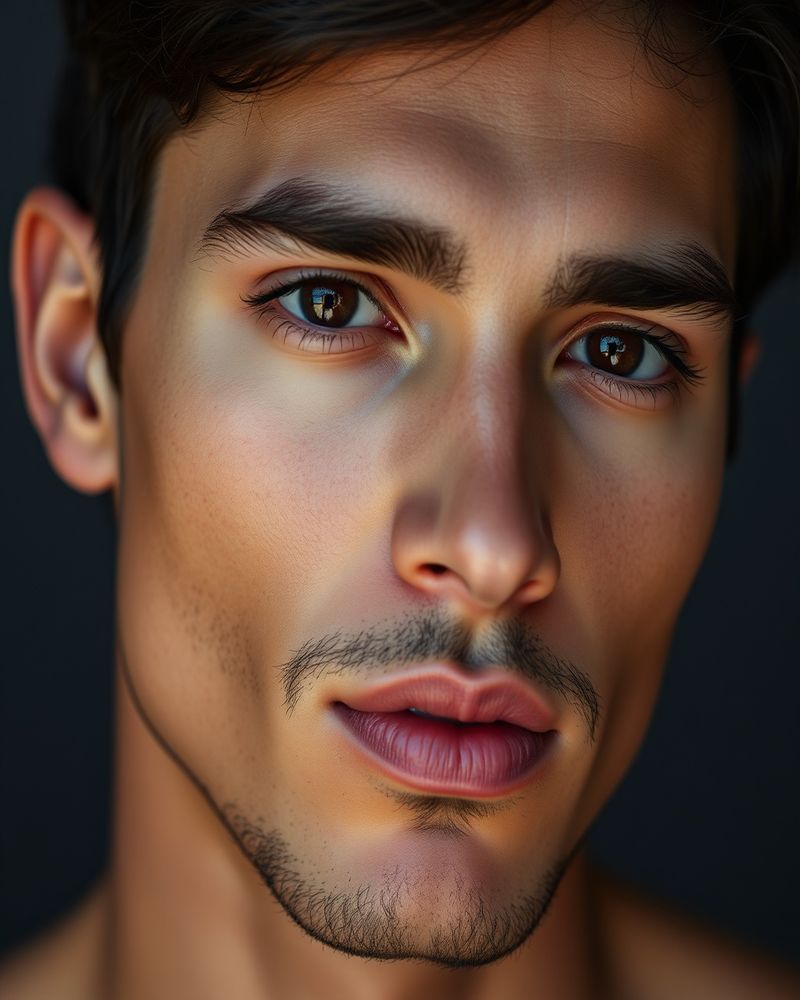 Diego Martinez beauty close-up portrait with soft lighting