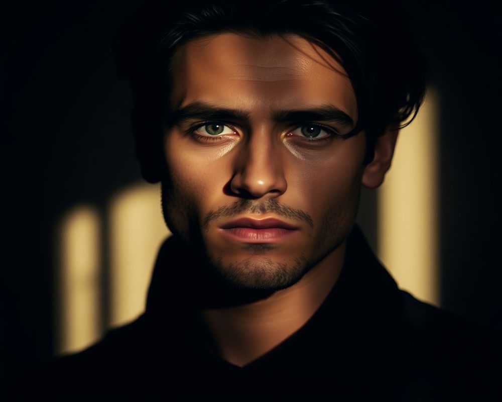 Diego Morales artistic creative portrait with dramatic shadows