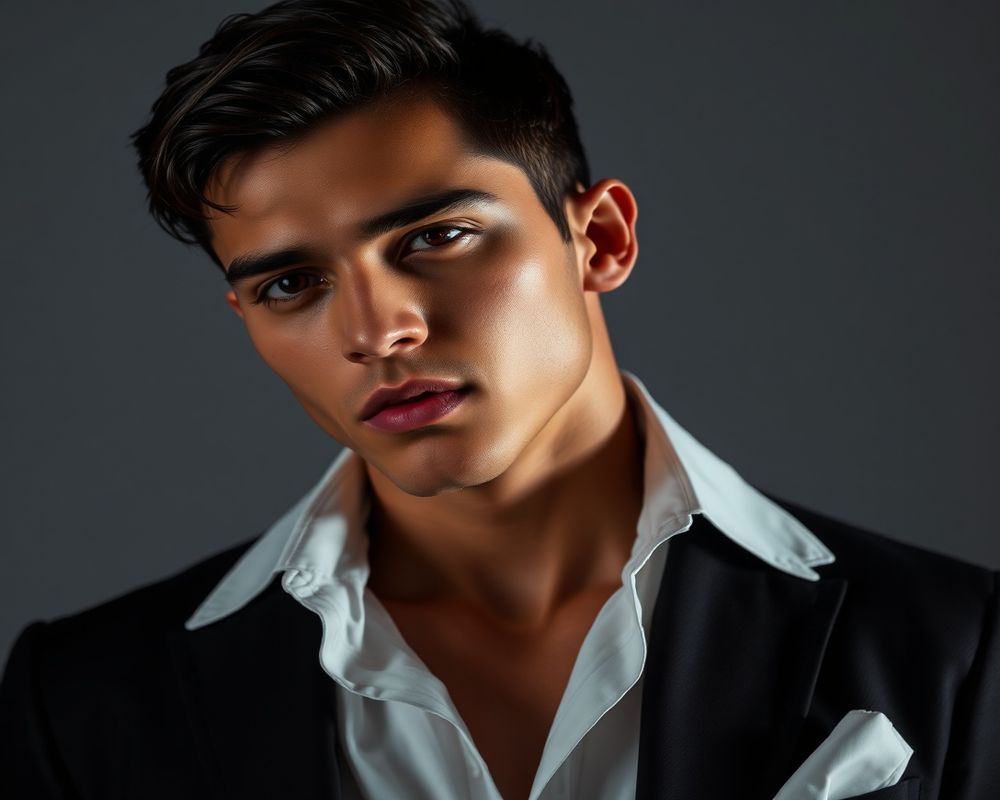 Diego Ramírez high fashion editorial with dramatic lighting