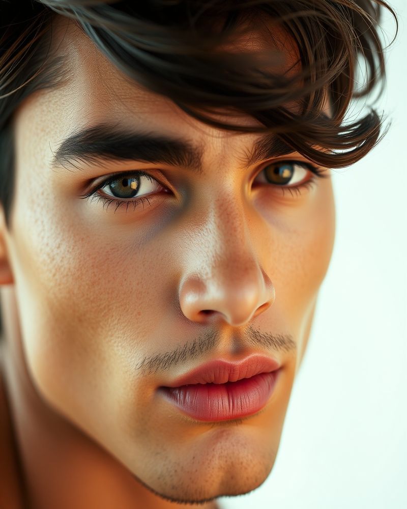 Diego Santana beauty close-up portrait with soft lighting