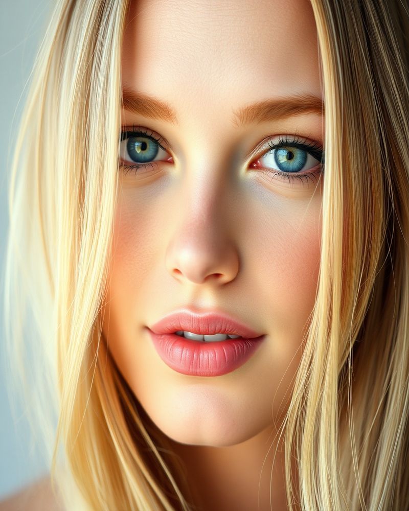 Emma Fitzgerald beauty close-up portrait with soft lighting