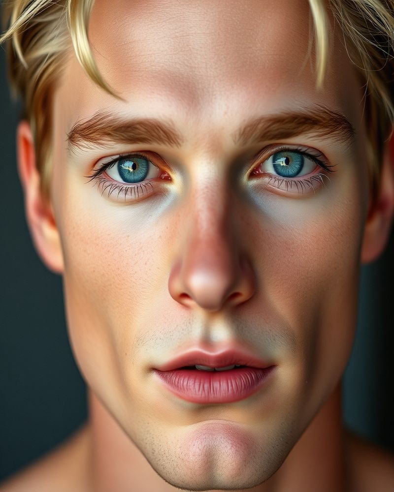 Erik Larsson beauty close-up portrait with soft lighting