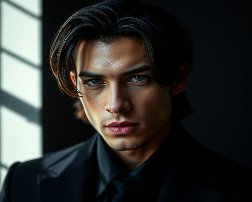 Gabriel Carvalho high fashion editorial with dramatic lighting