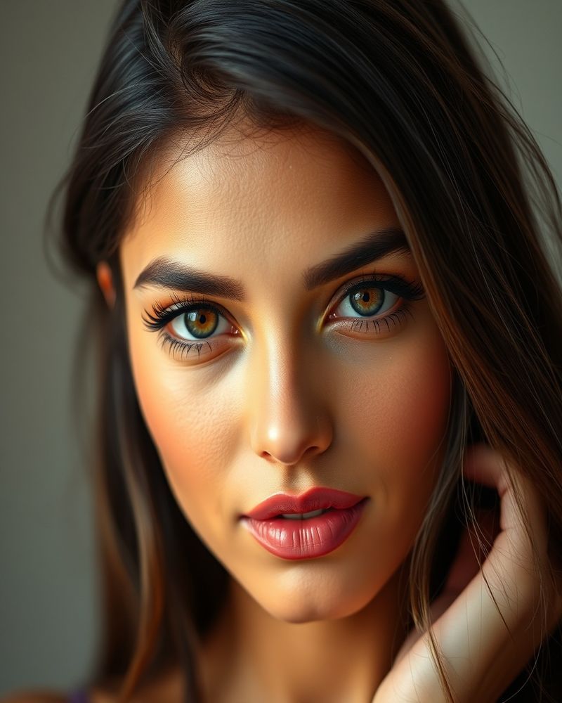 Gabriela Oliveira beauty close-up portrait with soft lighting