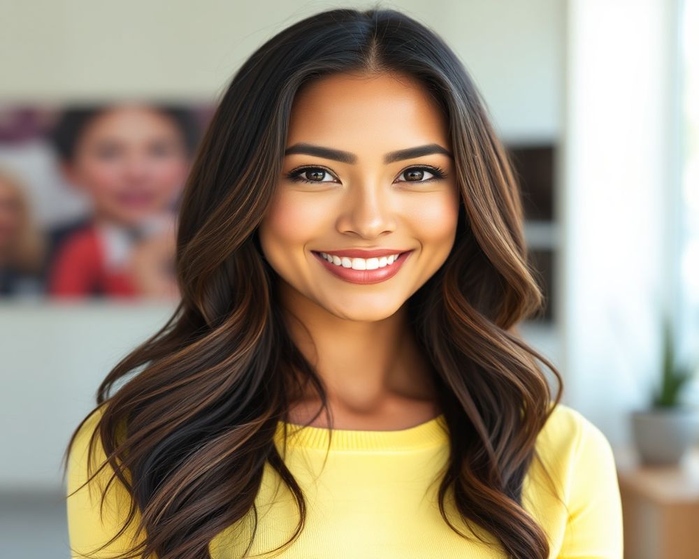 Gabriela Oliveira commercial brand campaign with natural smile