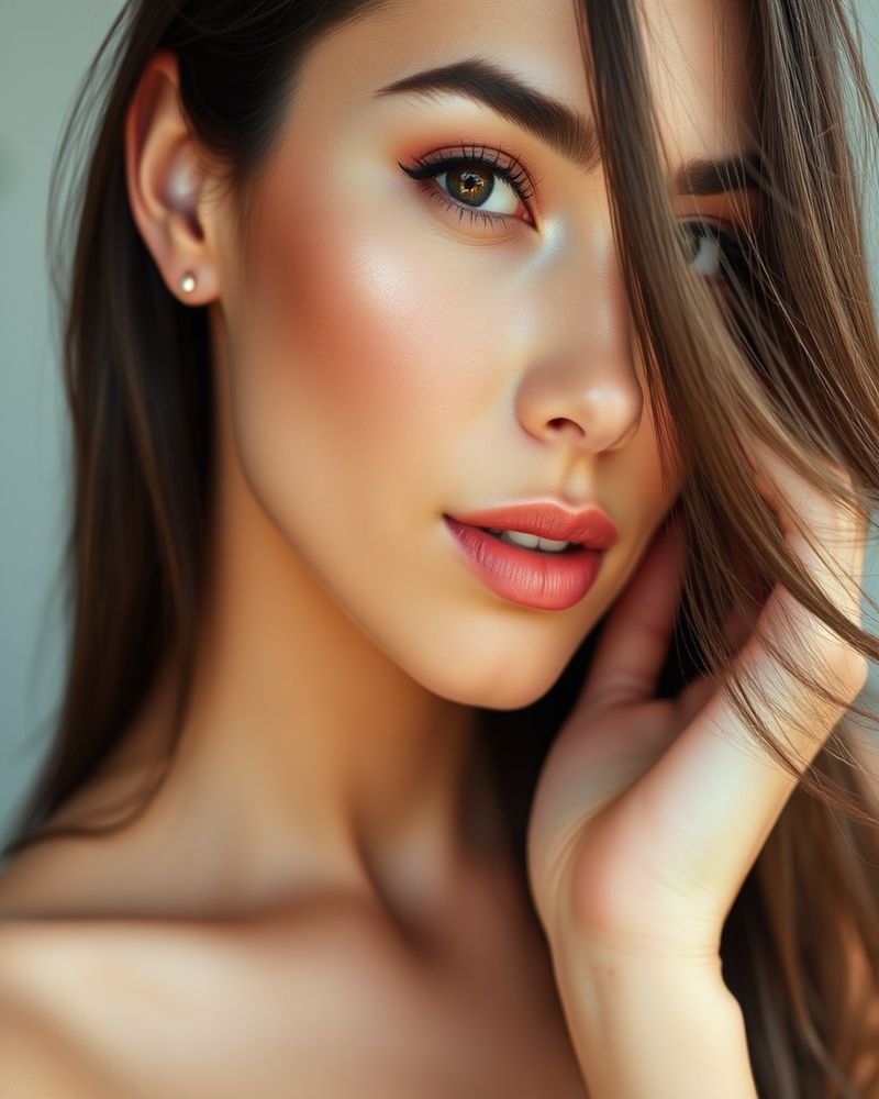 Gabriela Santos beauty close-up portrait with soft lighting