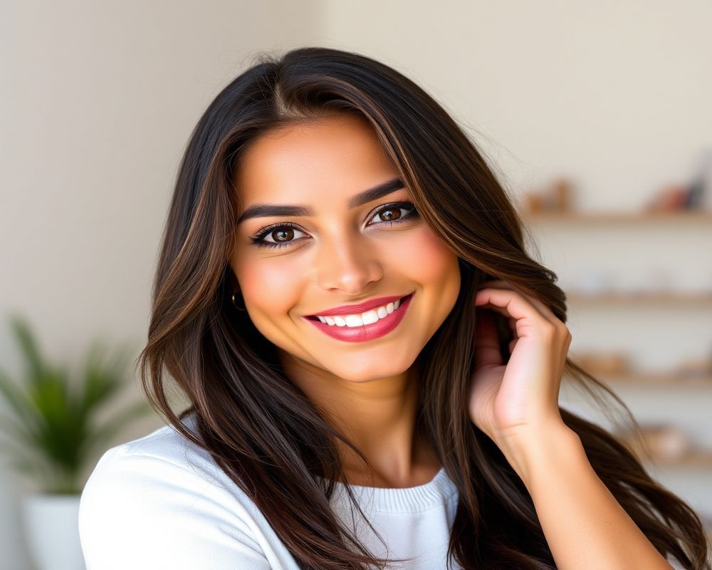 Gabriela Santos commercial brand campaign with natural smile