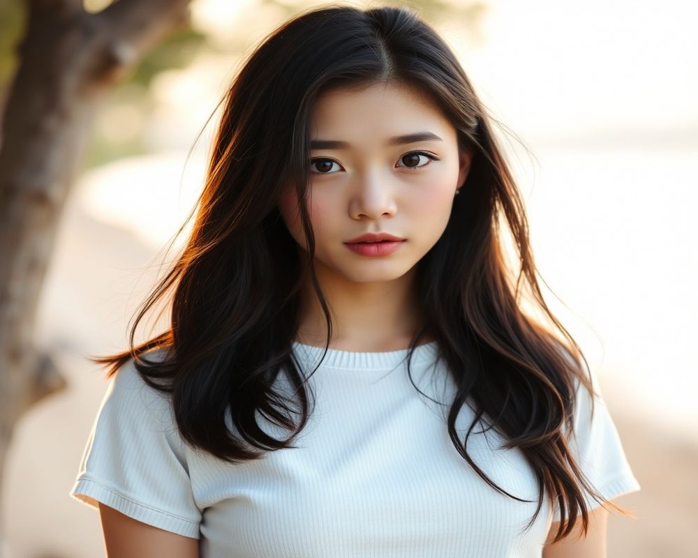 Hana Cho lifestyle personality shot in natural outdoor setting