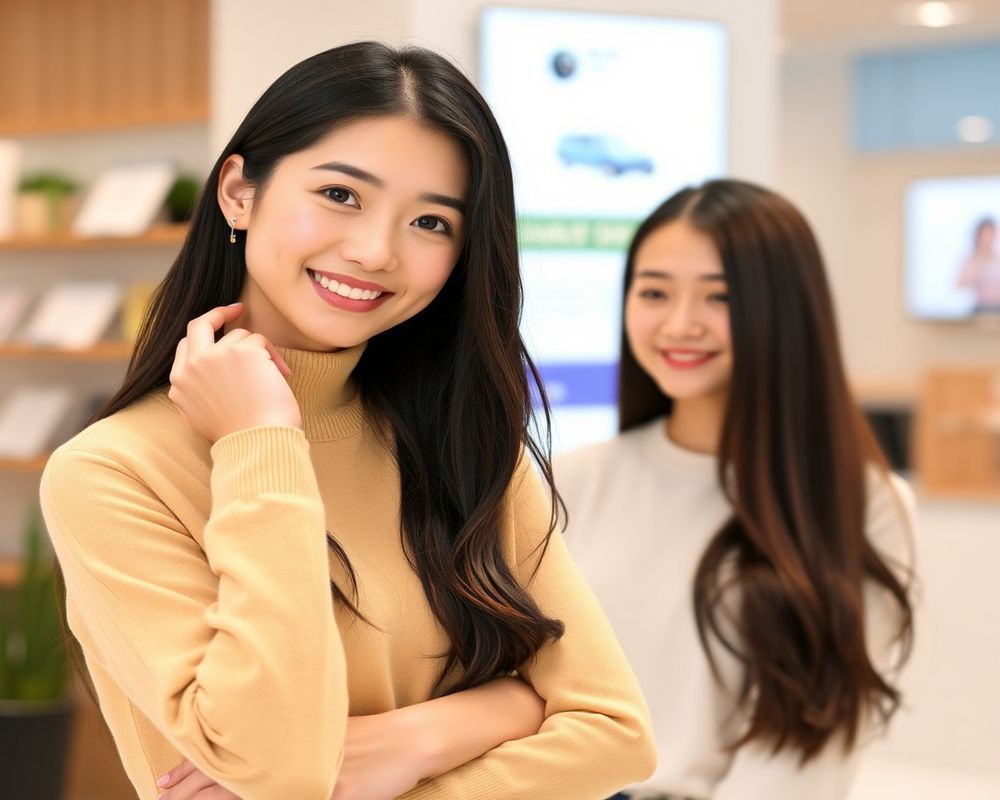 Hana Matsumoto commercial brand campaign with natural smile