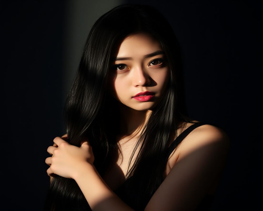 Hana Matsumoto artistic creative portrait with dramatic composition