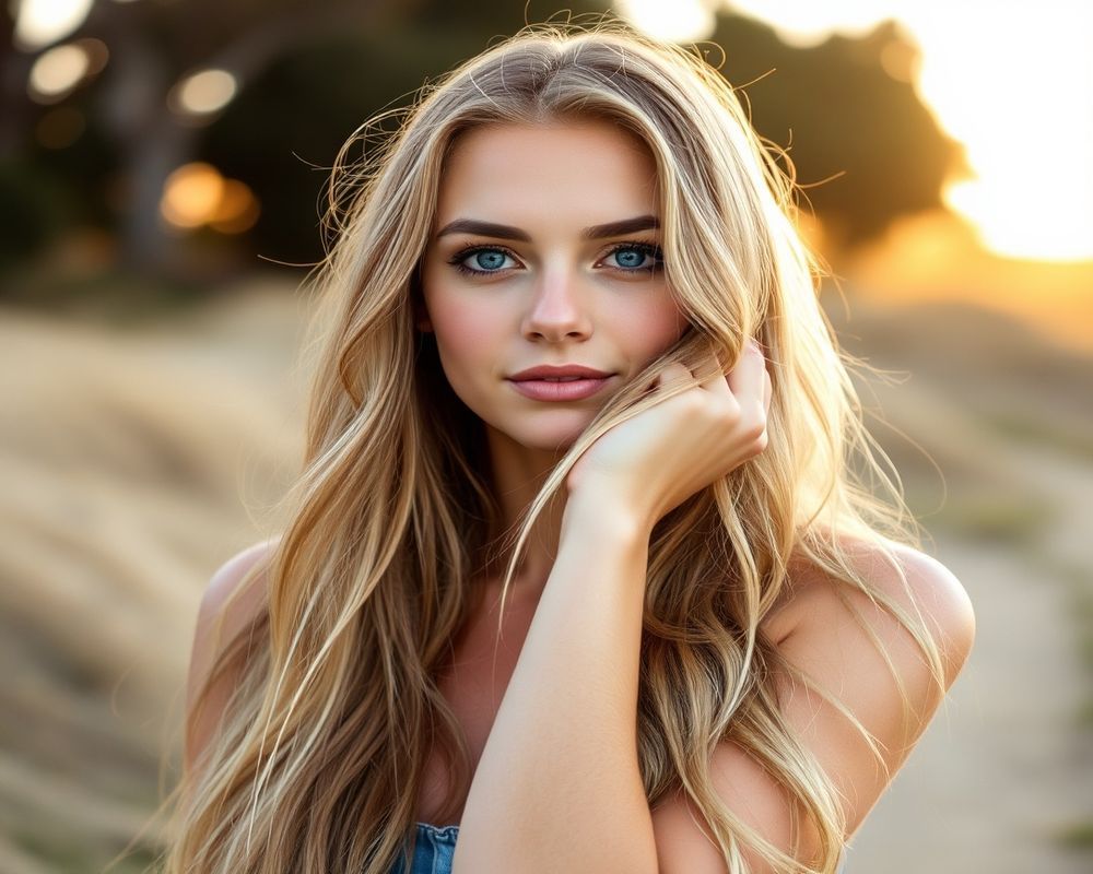 Harper Sinclair lifestyle personality shot in natural outdoor setting