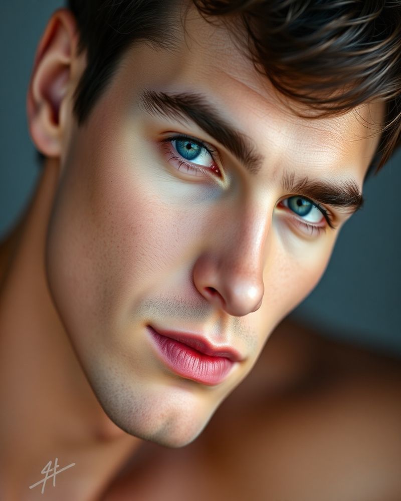Harrison Reid beauty close-up portrait for cosmetics campaign