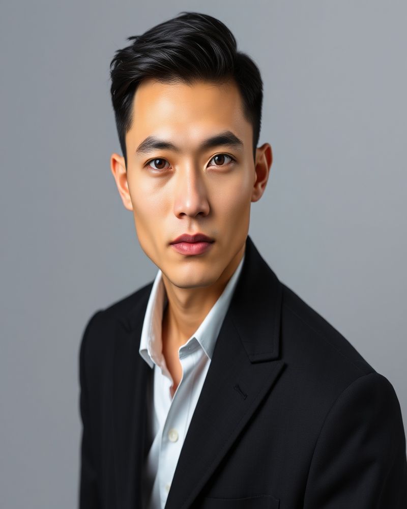 Haruto Miyazaki professional headshot, studio lighting with neutral background