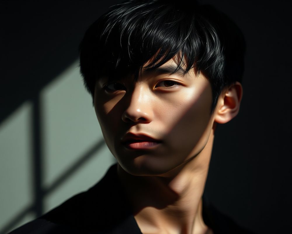 Haruto Miyazaki artistic creative portrait with dramatic shadows