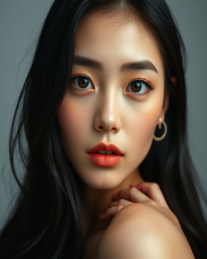 Hina Yoshida beauty close-up portrait with soft lighting
