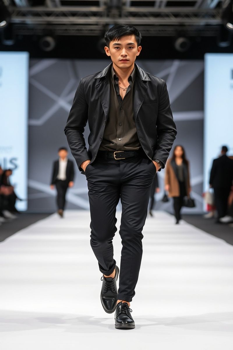 Hyun-Woo Choi fashion runway walk