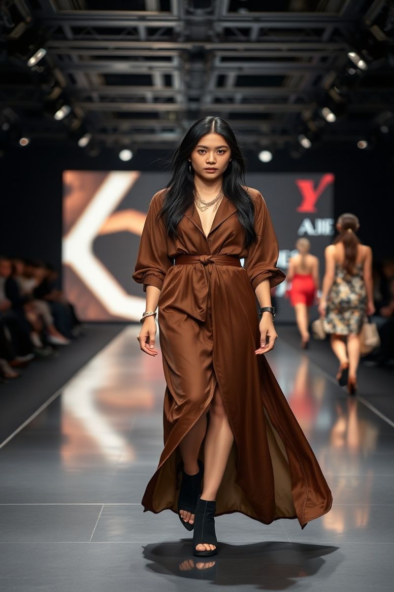 Isabela Aquino fashion runway walk in designer clothing