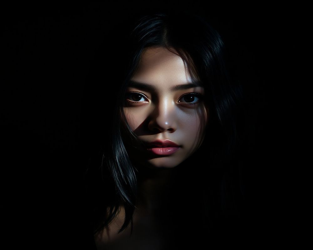 Isabela Aquino artistic creative portrait with dramatic shadows