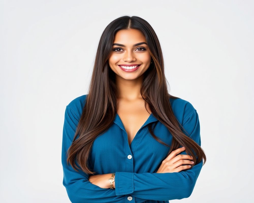 Isabela Costa commercial brand campaign with natural smile