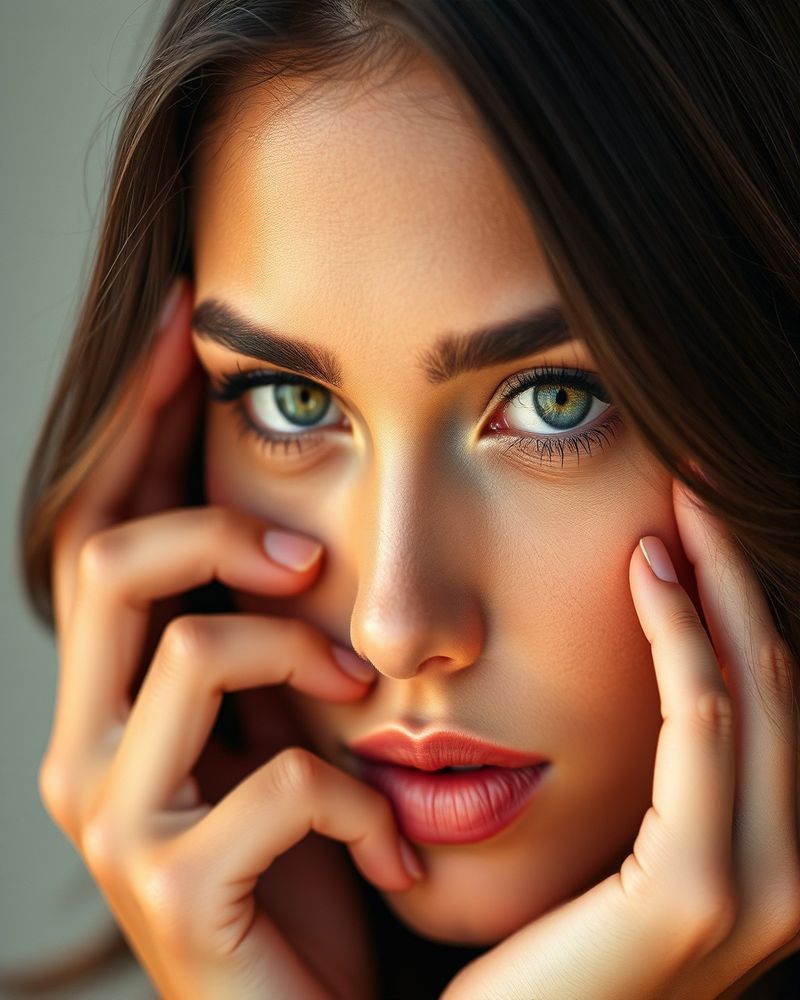 Isabela Fernandes beauty close-up portrait with soft lighting