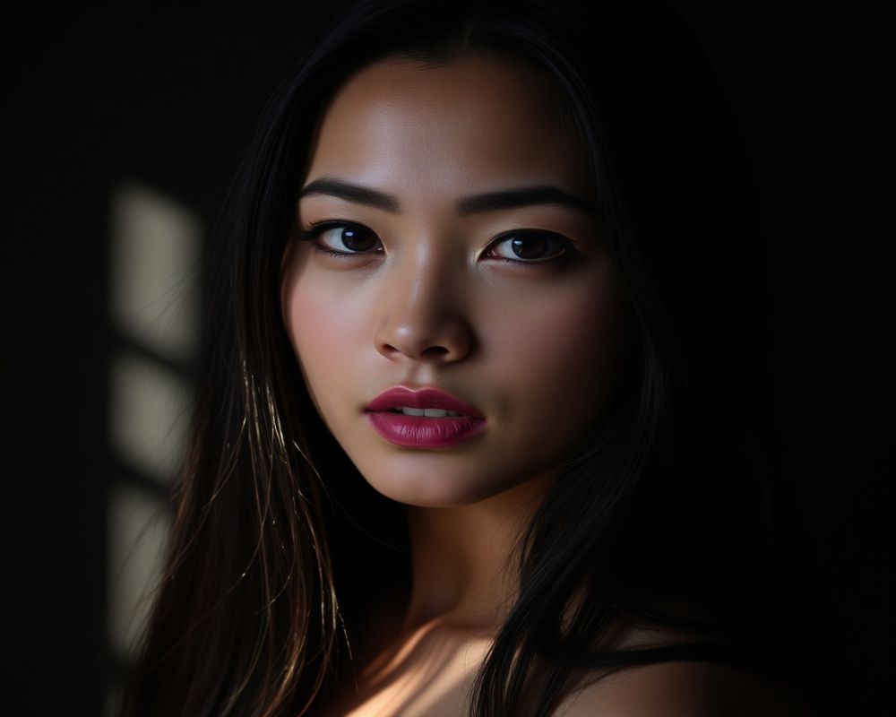 Isabella Cruz artistic creative portrait with dramatic shadows