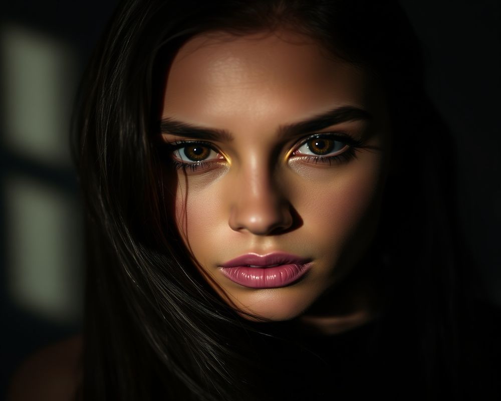 Isabella Ferreira artistic creative portrait with dramatic shadows