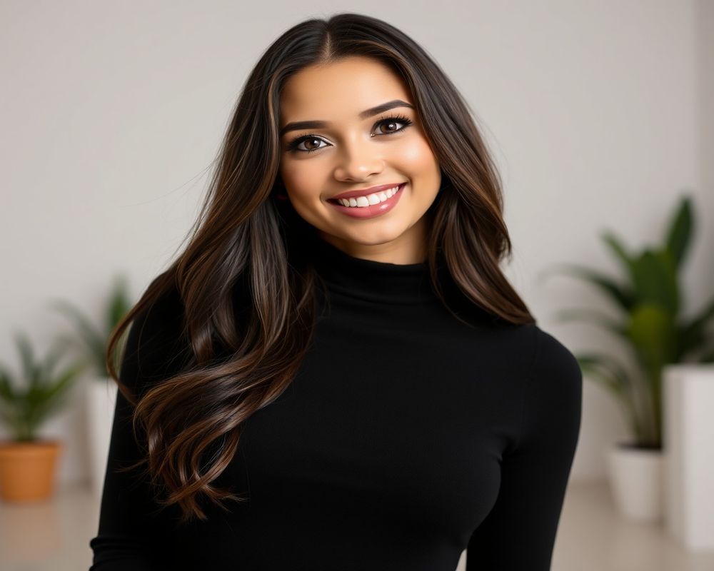 Isabella Moreno commercial brand campaign with natural smile