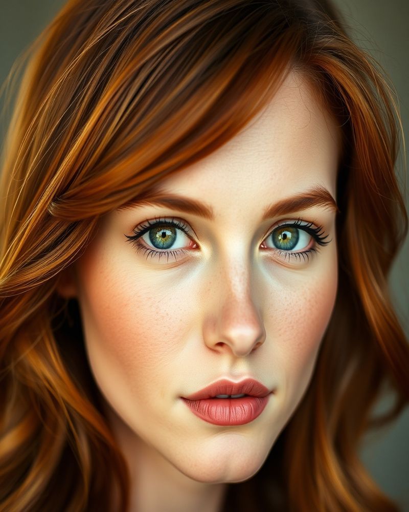 Isabella Moretti beauty close-up portrait with soft lighting