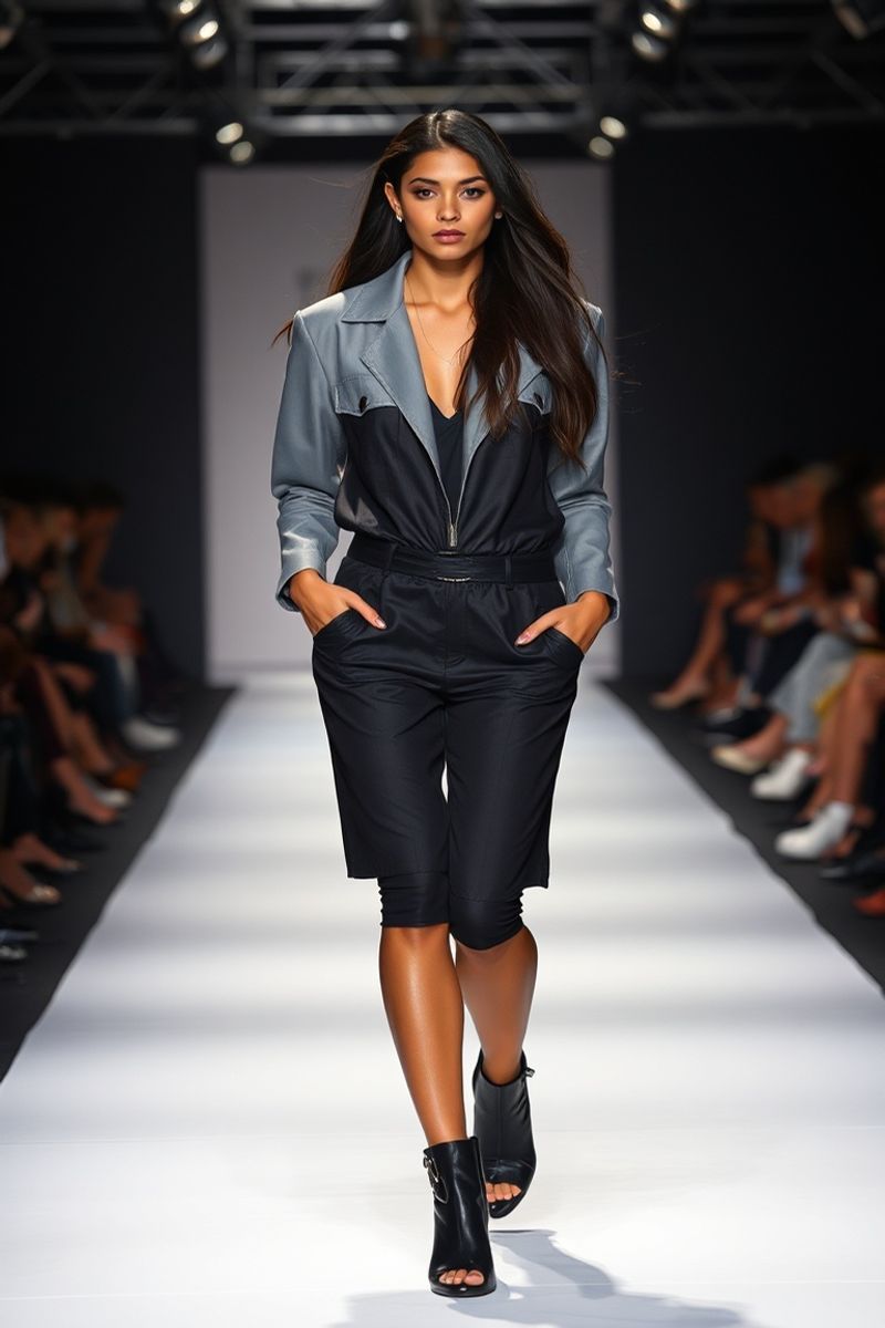 Isabella Rodrigues fashion runway walk in designer clothing