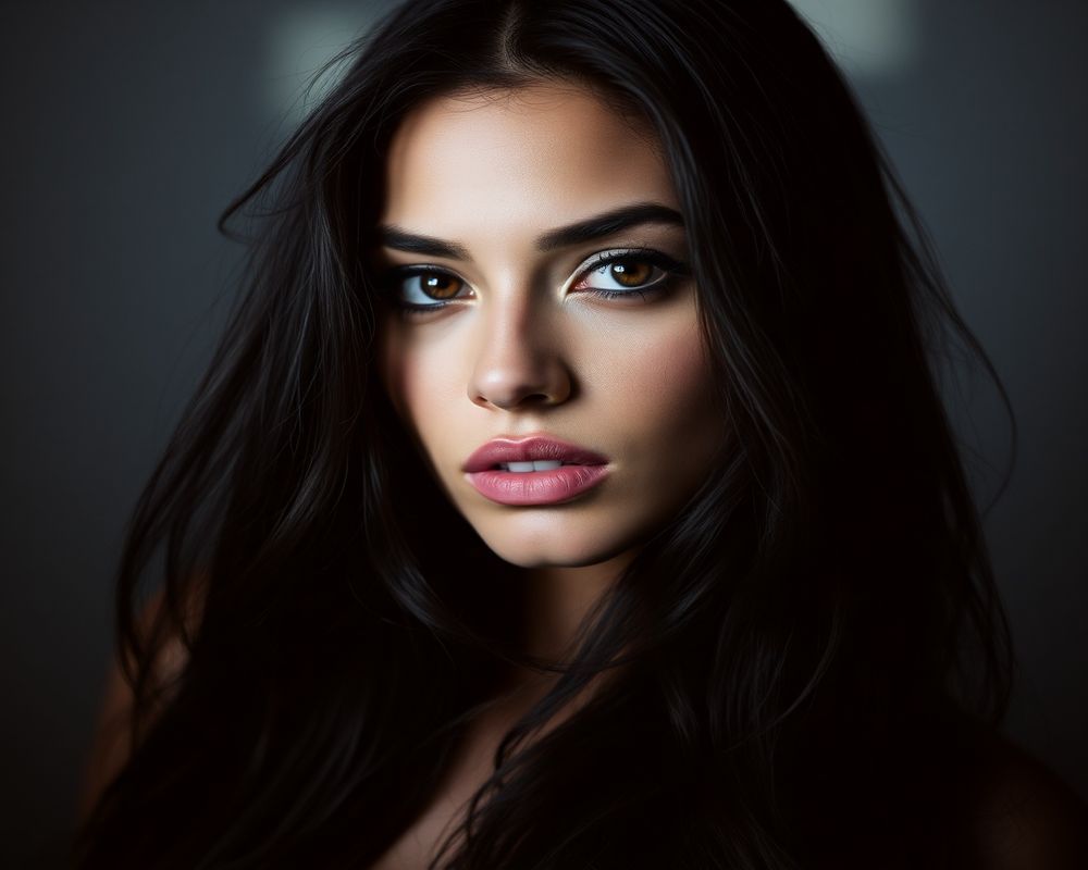 Isabella Rodrigues artistic creative portrait with dramatic shadows