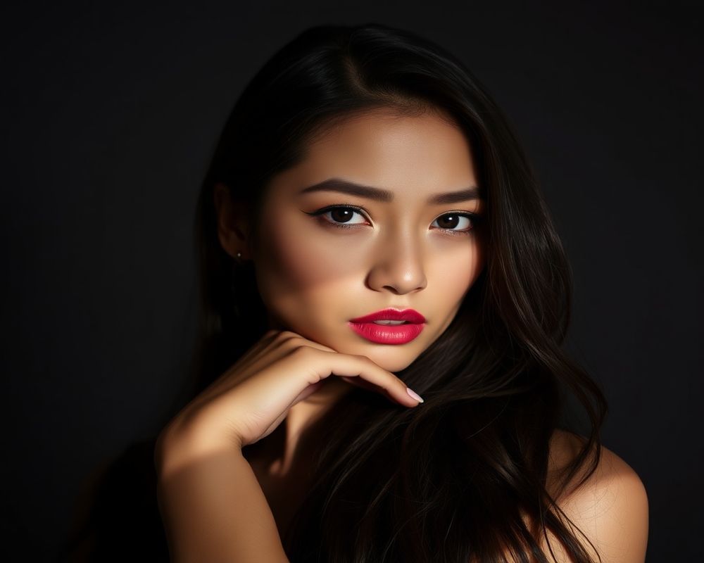 Isabella Santos high fashion editorial with dramatic lighting