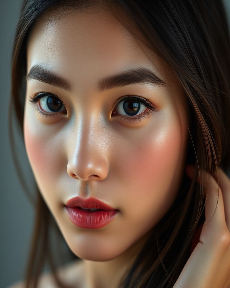 Isabella Santos beauty close-up portrait with soft lighting