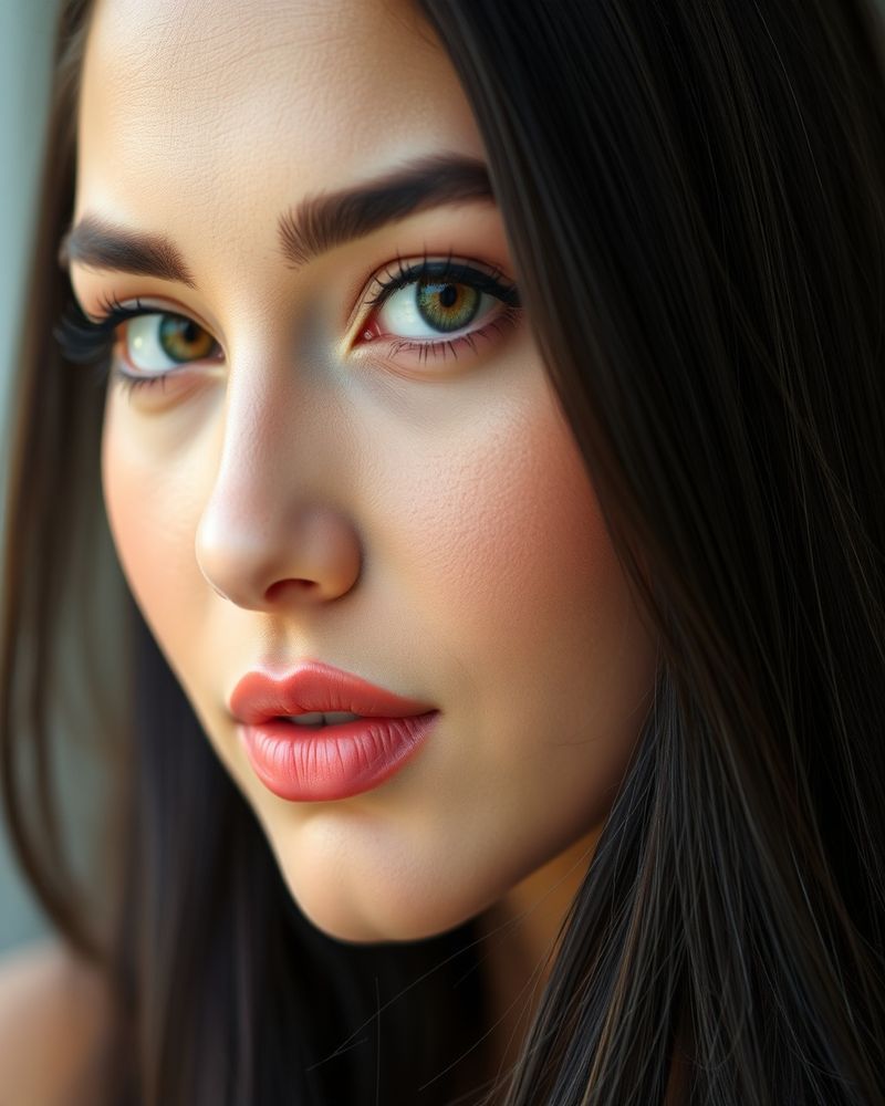 Isabella Torres beauty close-up portrait with soft lighting