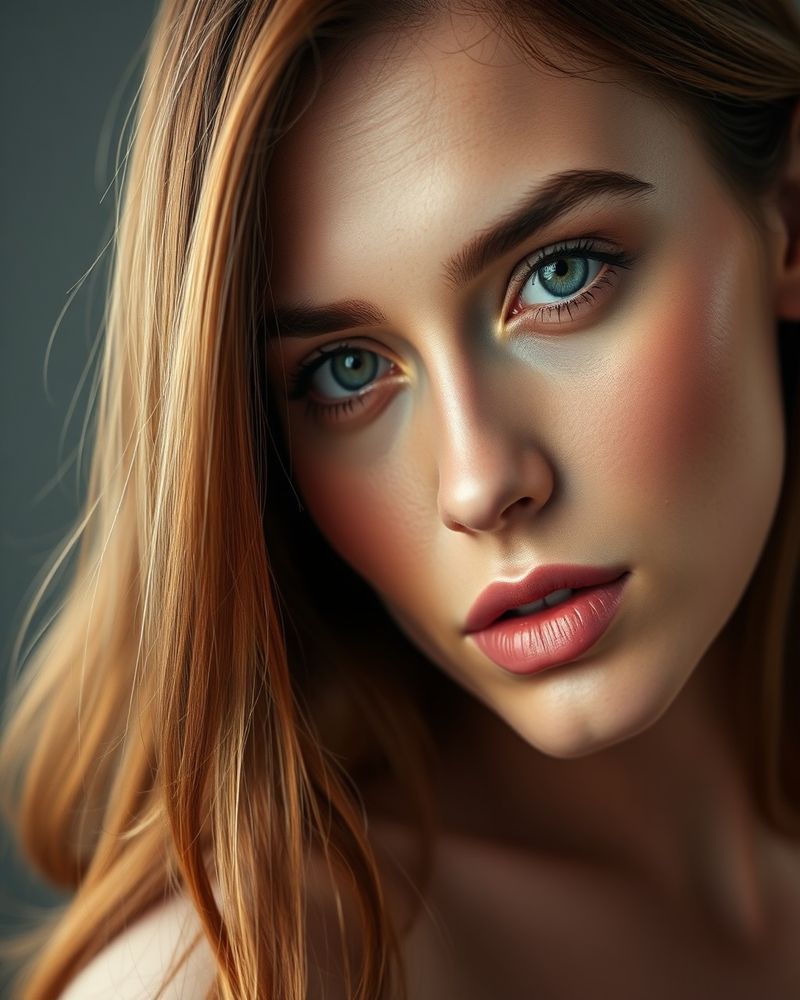 Isabelle Clarke beauty close-up portrait with flawless skin