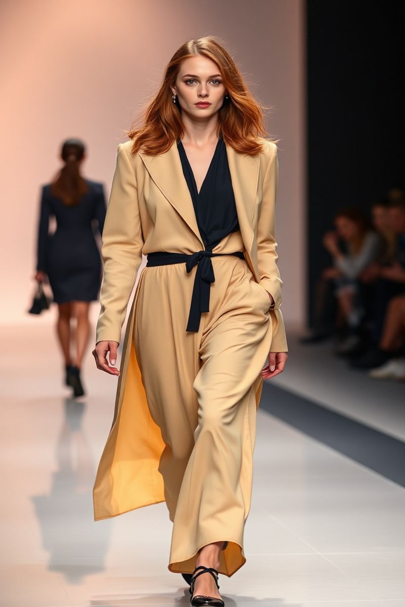 Isabelle Clarke fashion runway walk in designer clothing