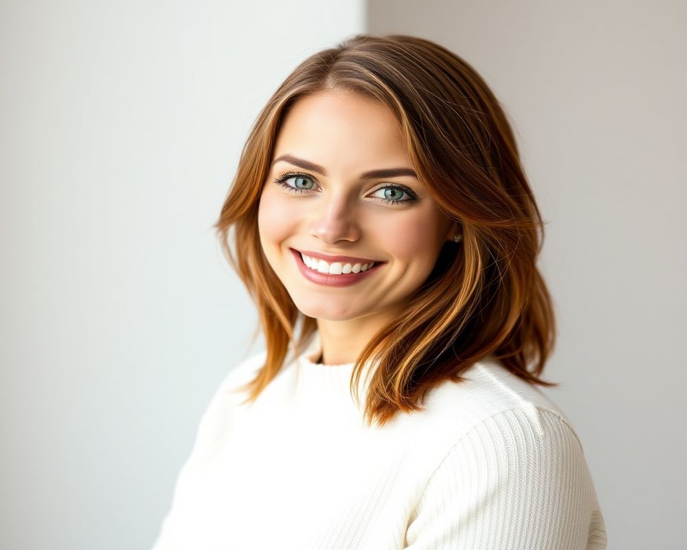 Isabelle Clarke commercial brand campaign with natural smile